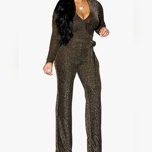 HannahZone Black/Gold Jumpsuit